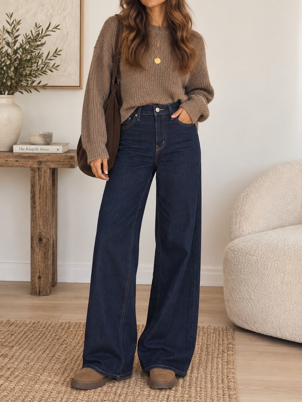 Levi’s 318 Shaping Wide Leg Jeans 27 Dark Indigo High Rise Stretch Denim